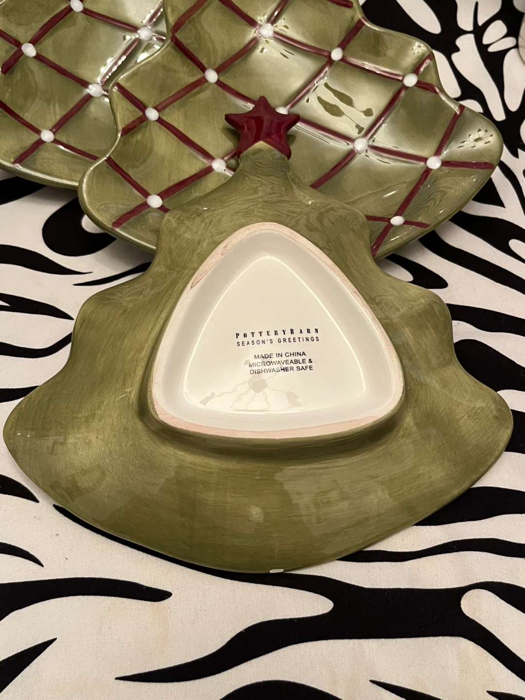 🎄 Pottery Barn Set of 3 Christmas Tree Dishes - photo 4