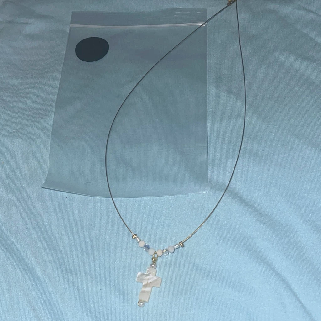 Cross Pendant Necklace with Beads