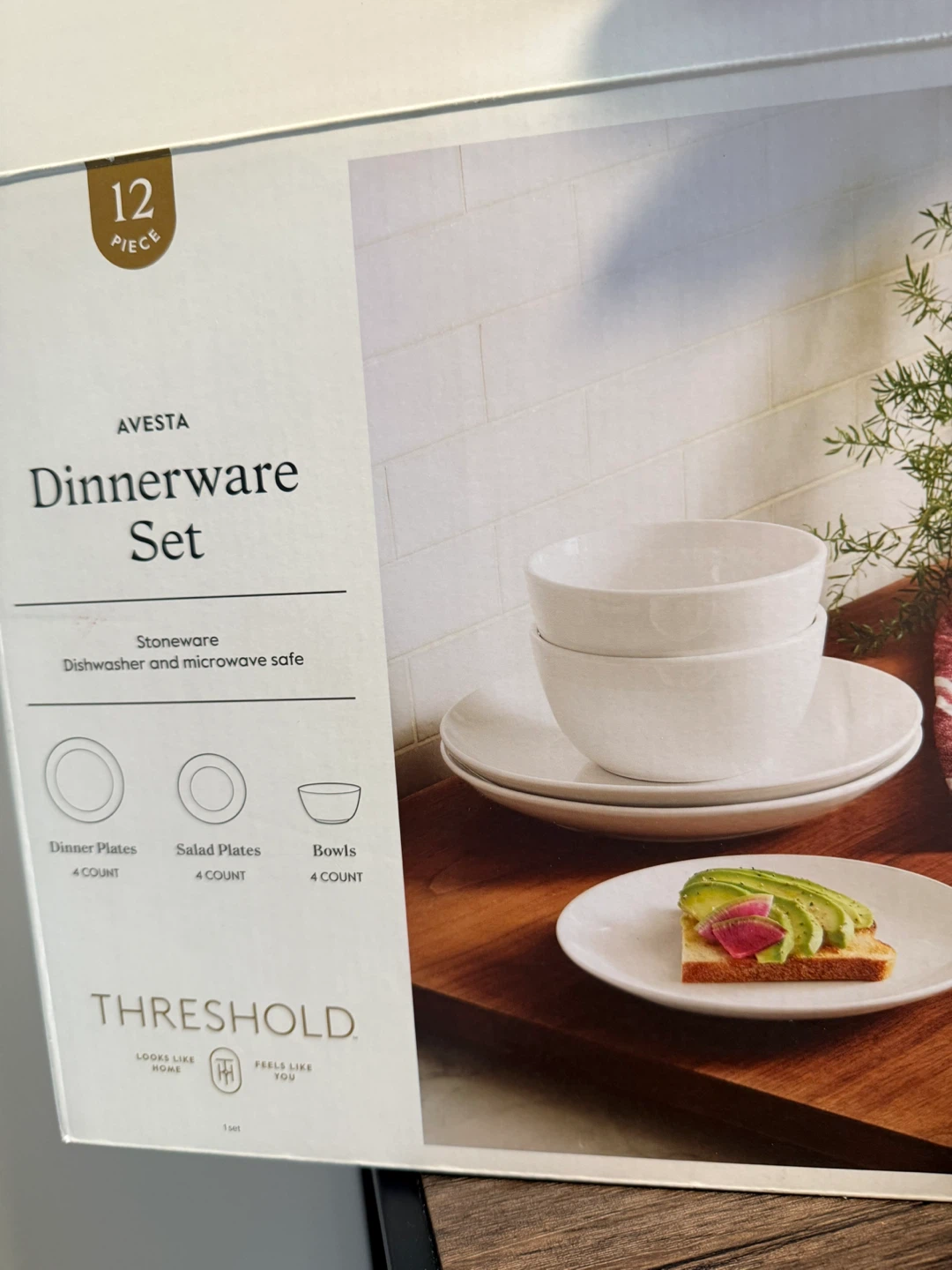 Threshold 12-Piece Stoneware Dinnerware Set - photo 3