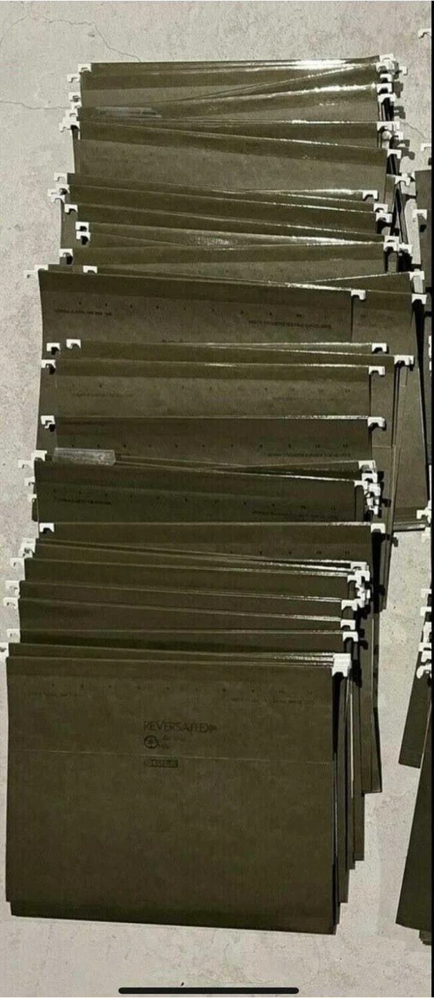Large lot of Reversaflex hanging file folders