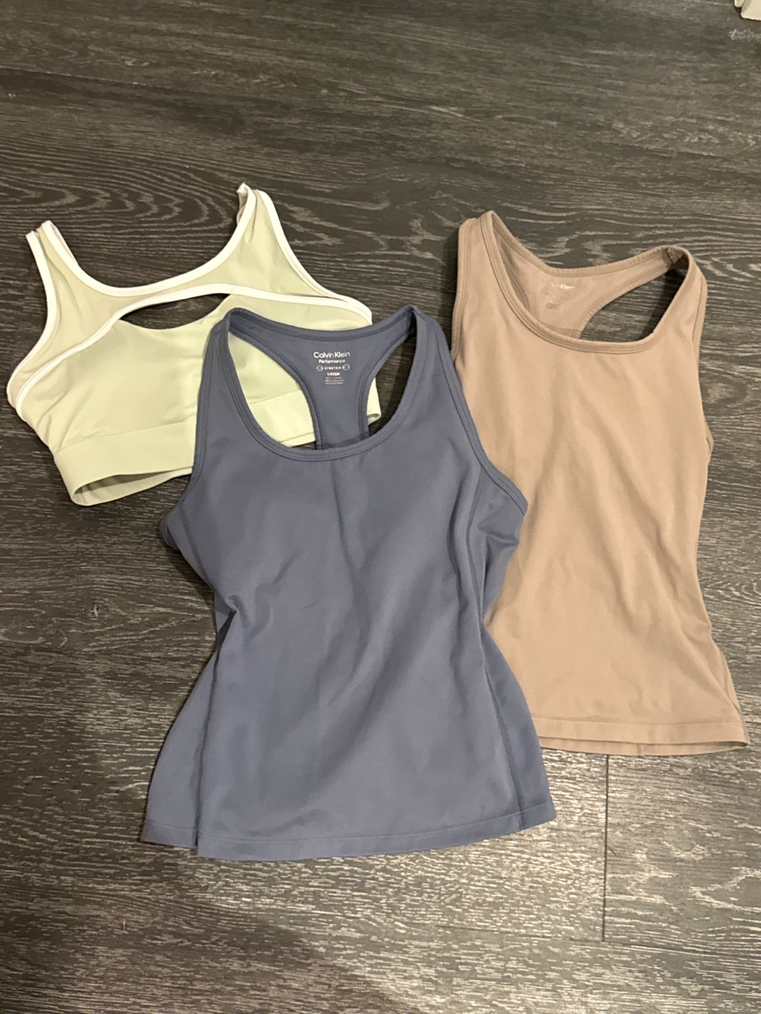 Set of Four Calvin Klein and other brands Performance Tank Tops