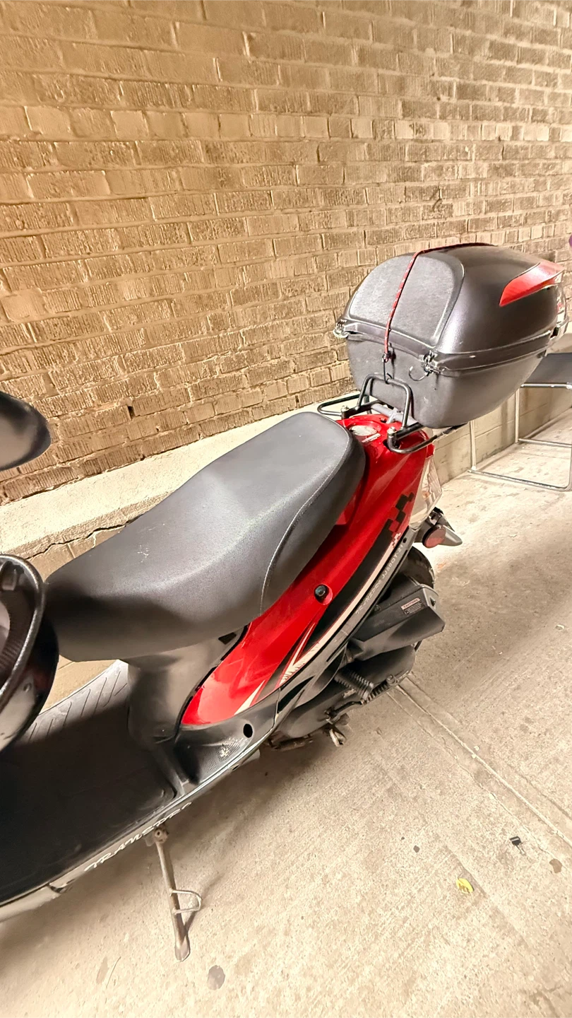 Red and Black Scooter with Storage Trunk - photo 3