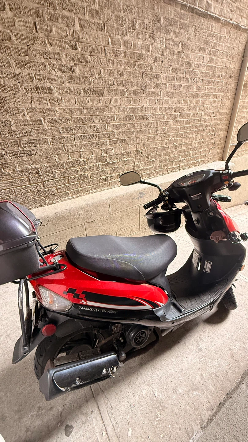 Red and Black Scooter with Storage Trunk - photo 4
