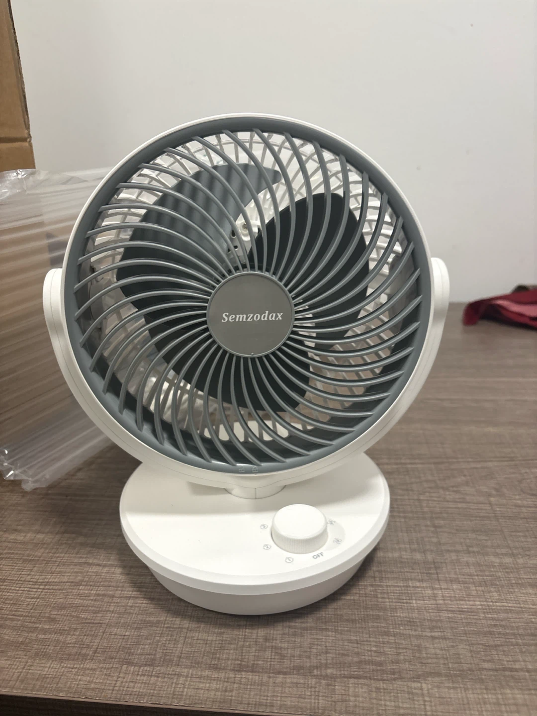 Semzodax White Desk Fan