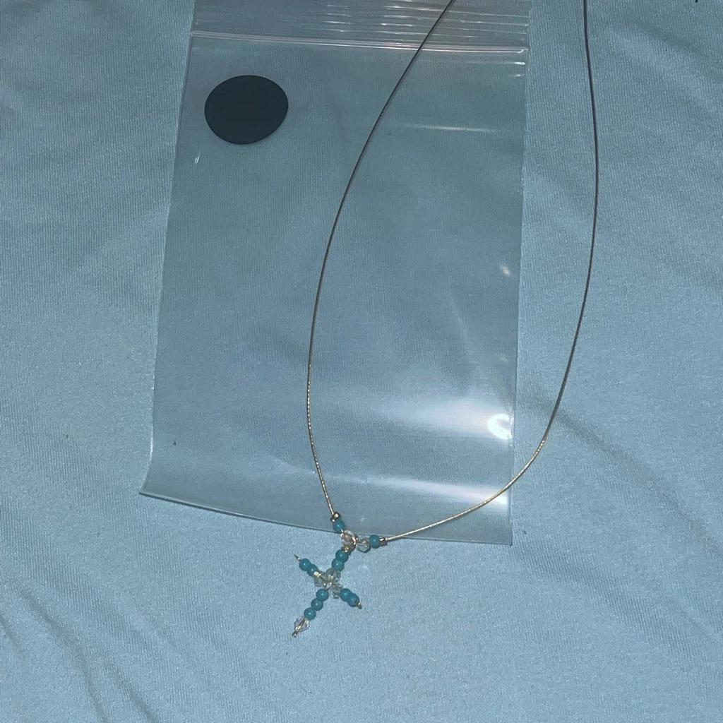 Turquoise Cross Charm Necklace - photo 3