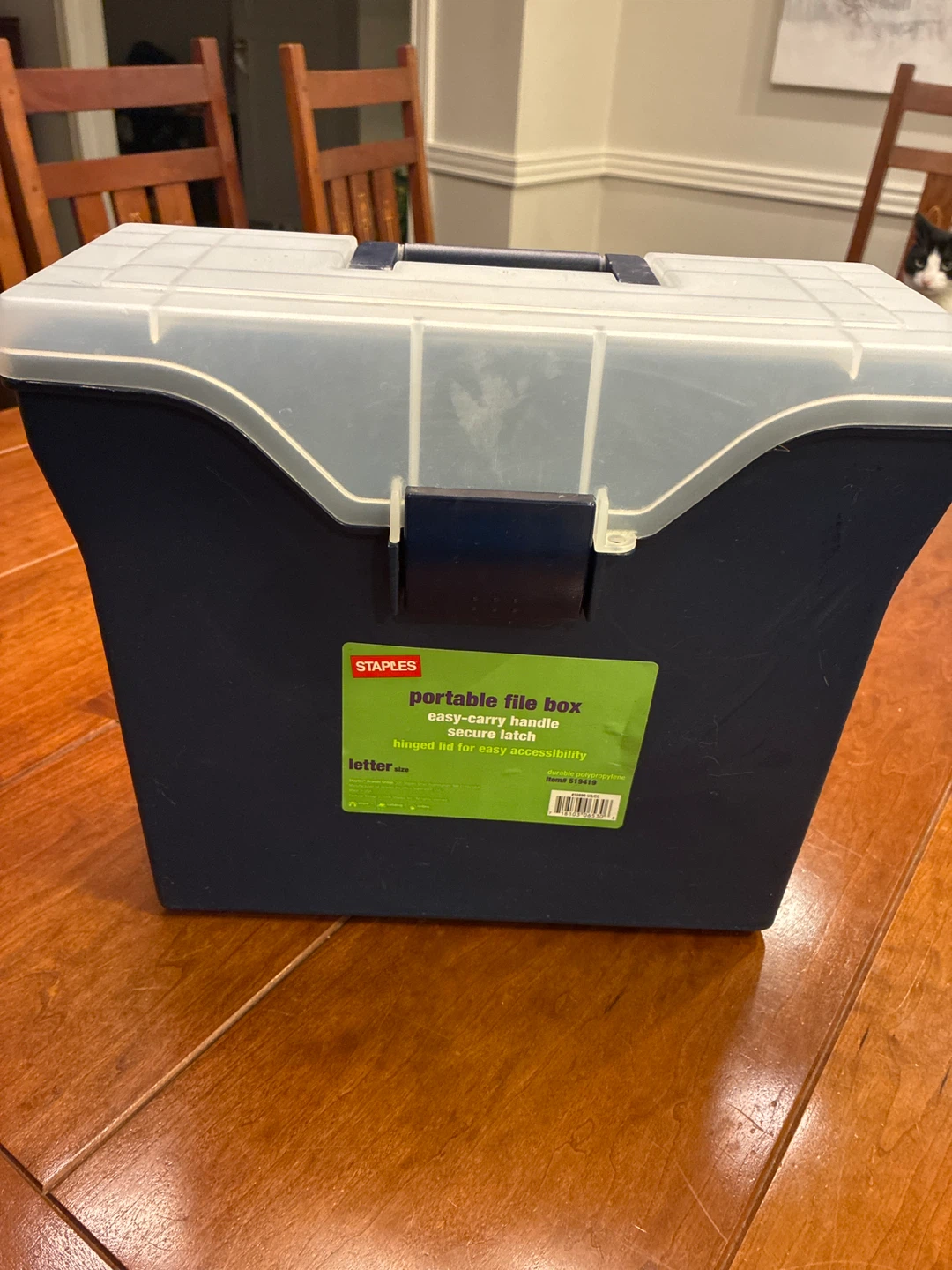 Staples Portable File Box with Lid