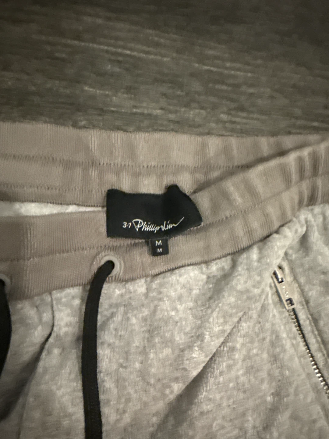 3.1 Phillip Lim Grey Velour Jogger Pants - Size M - photo 3