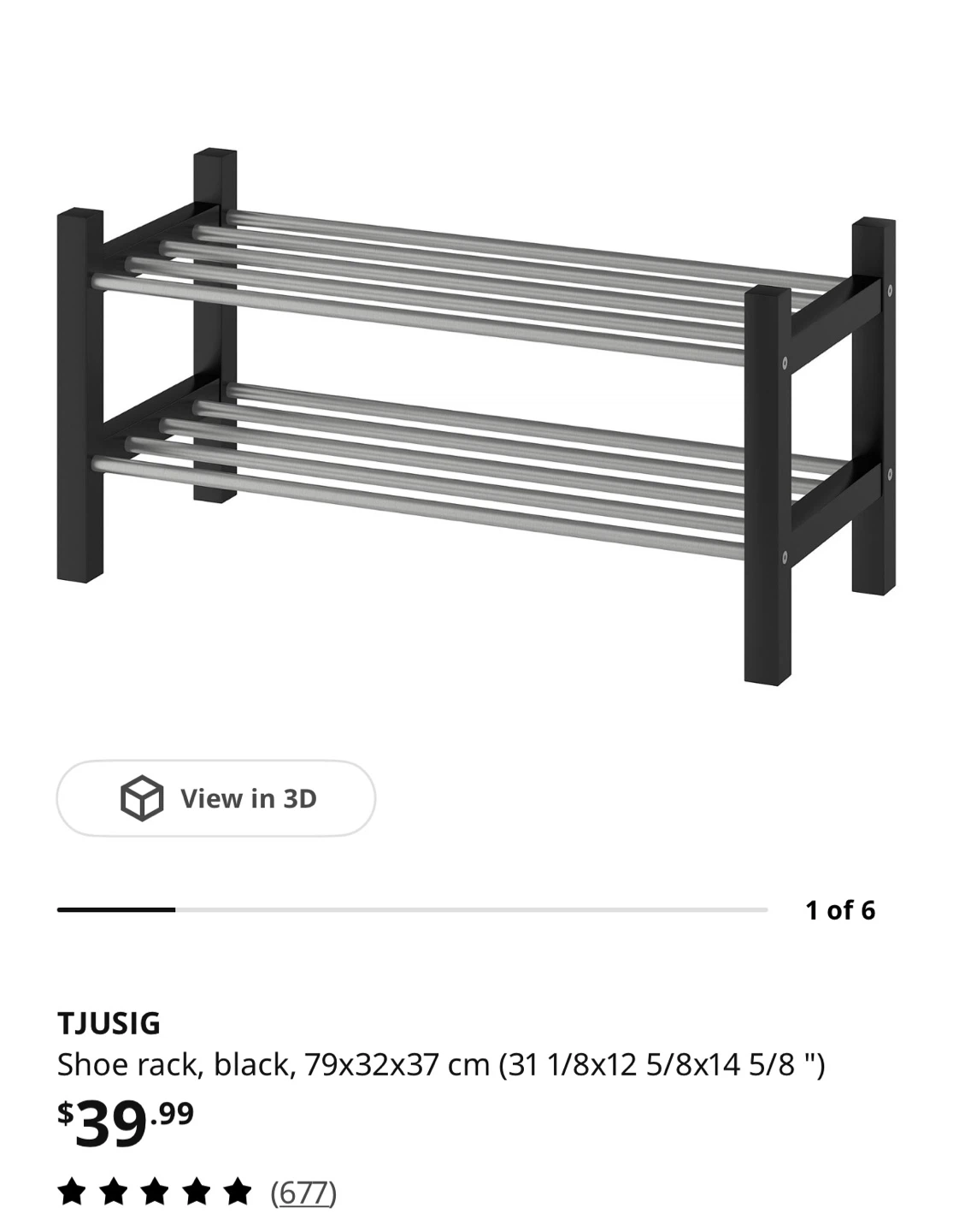IKEA TJUSIG Shoe Rack - photo 2