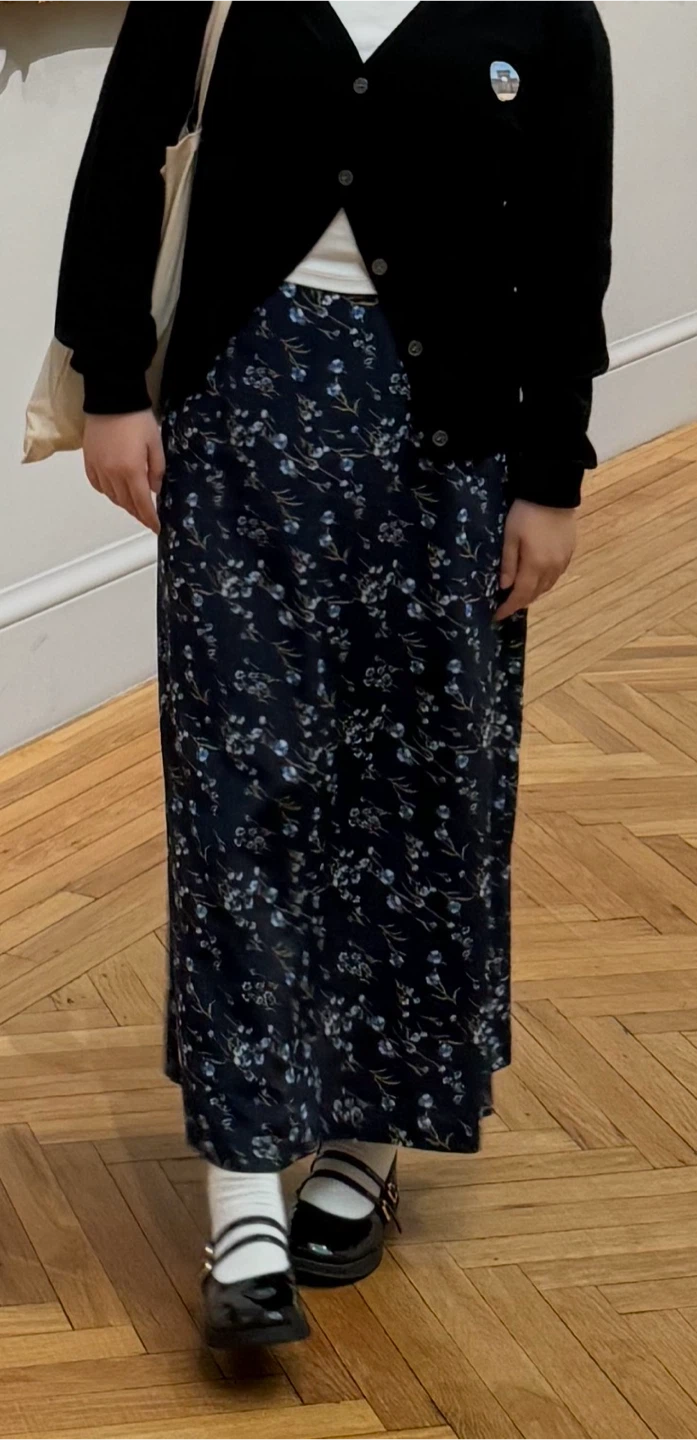 vintage floral maxi skirt