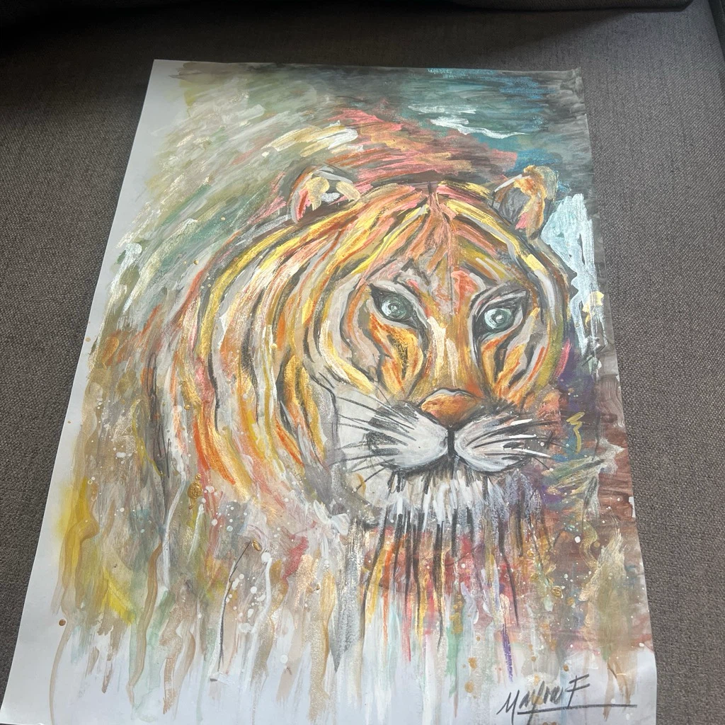 Watercolor Tiger Painting