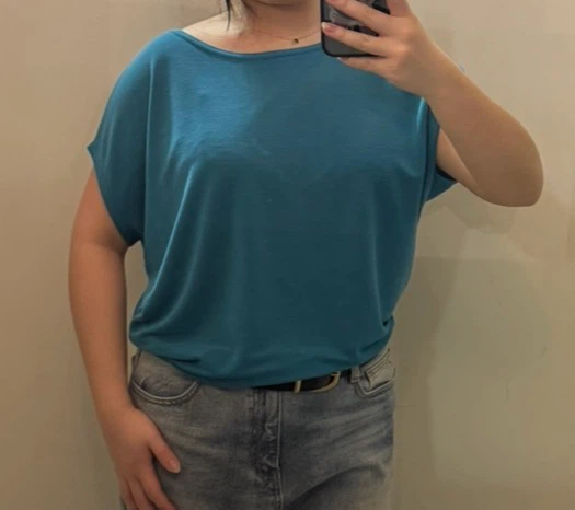 teal bat wing top