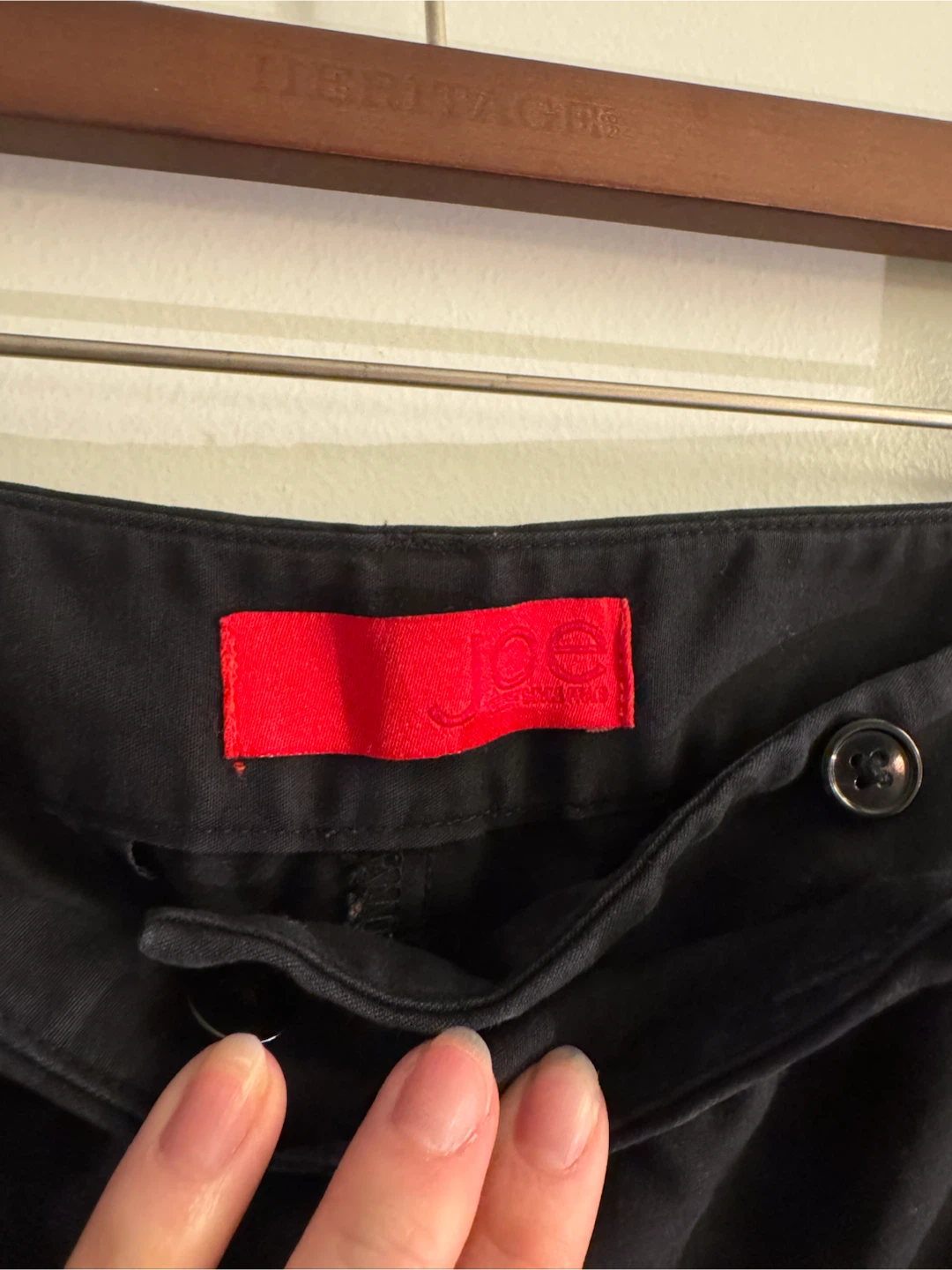 vintage low waisted cotton straight flare trousers - photo 3