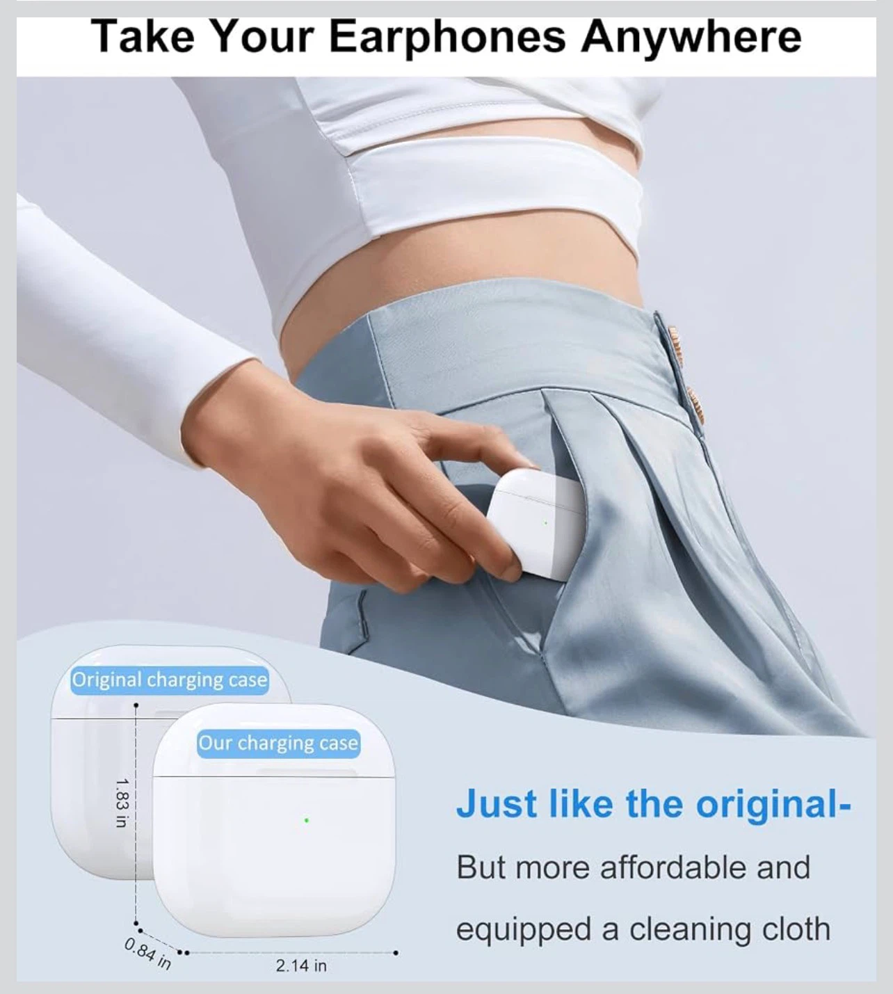 Wireless Charging Case for AirPods 3 - White - photo 2