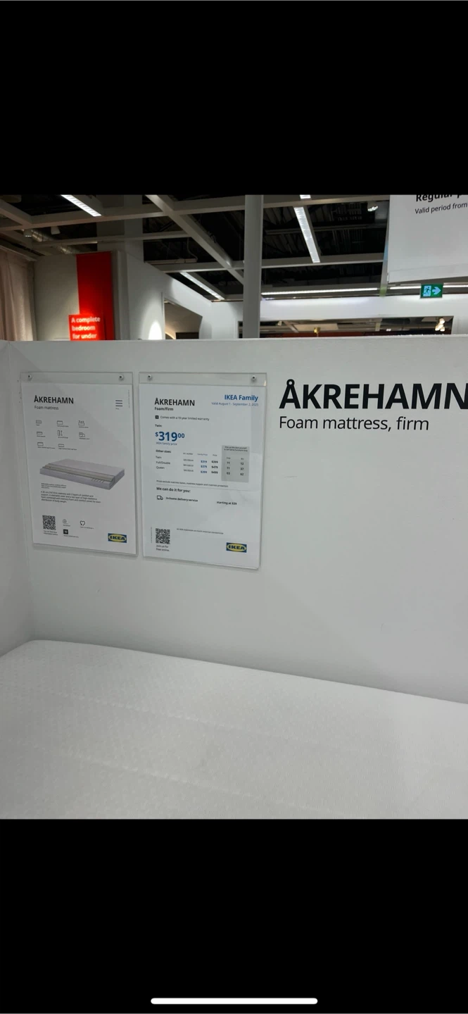 IKEA ÅKREHAMN Firm Mattress +Frame