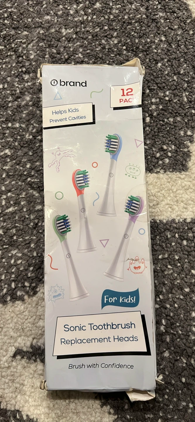 O-Brand 12 Pack Kids Sonic Toothbrush Replacement Heads