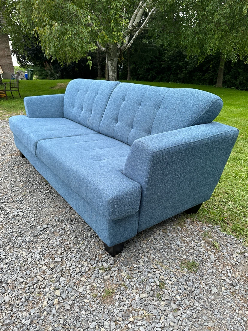 Beautiful Classic Blue Tufted Sofa (CAN DELIVER) - photo 5