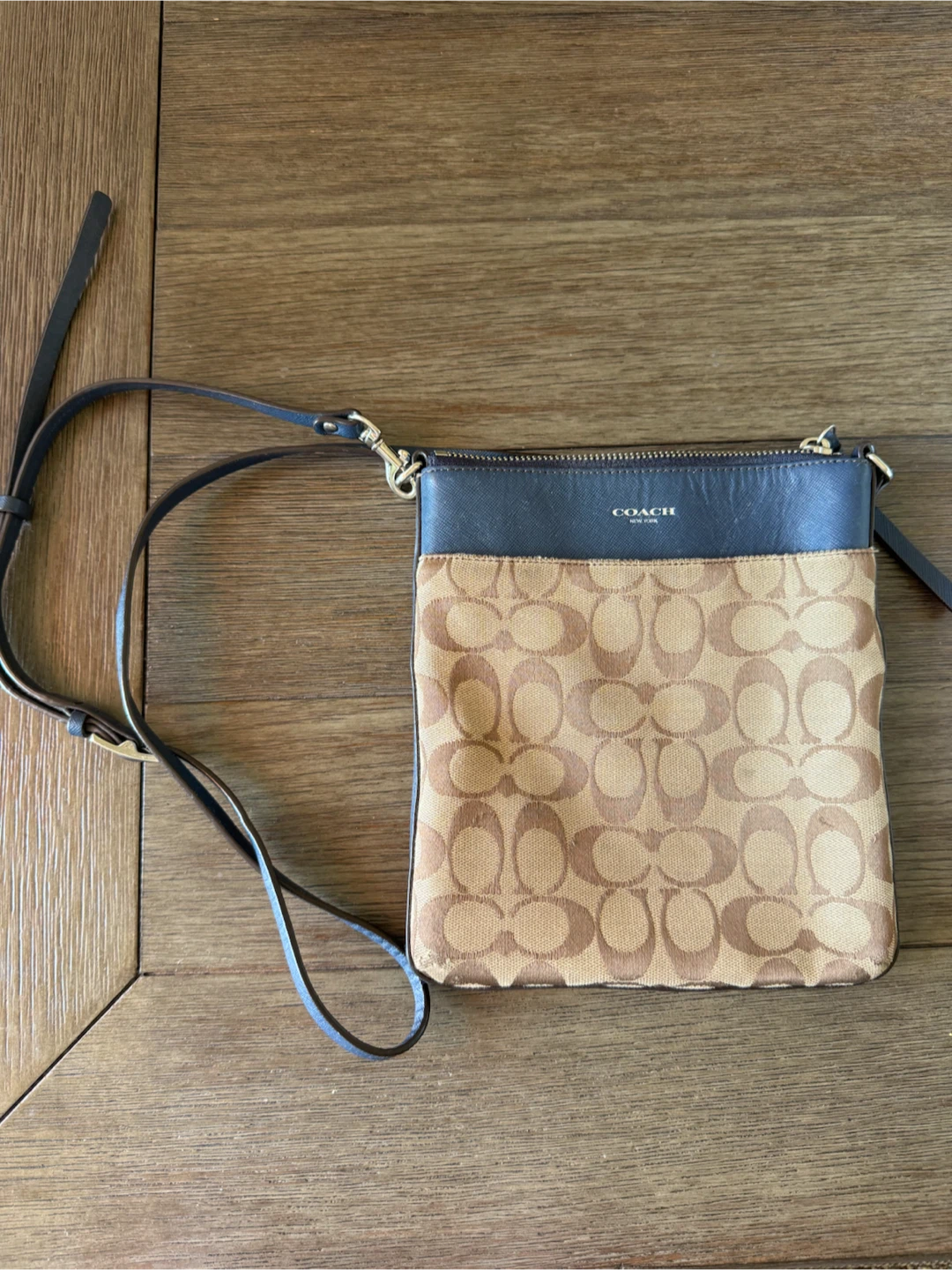 Coach Signature Jacquard Crossbody Bag