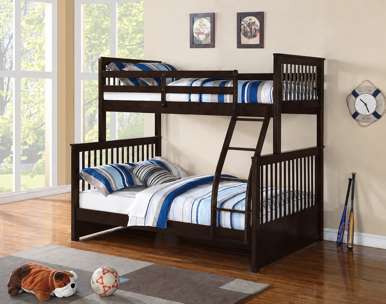 Bunk Bed for Sale: Twin size on top and Full/Double on bottom
