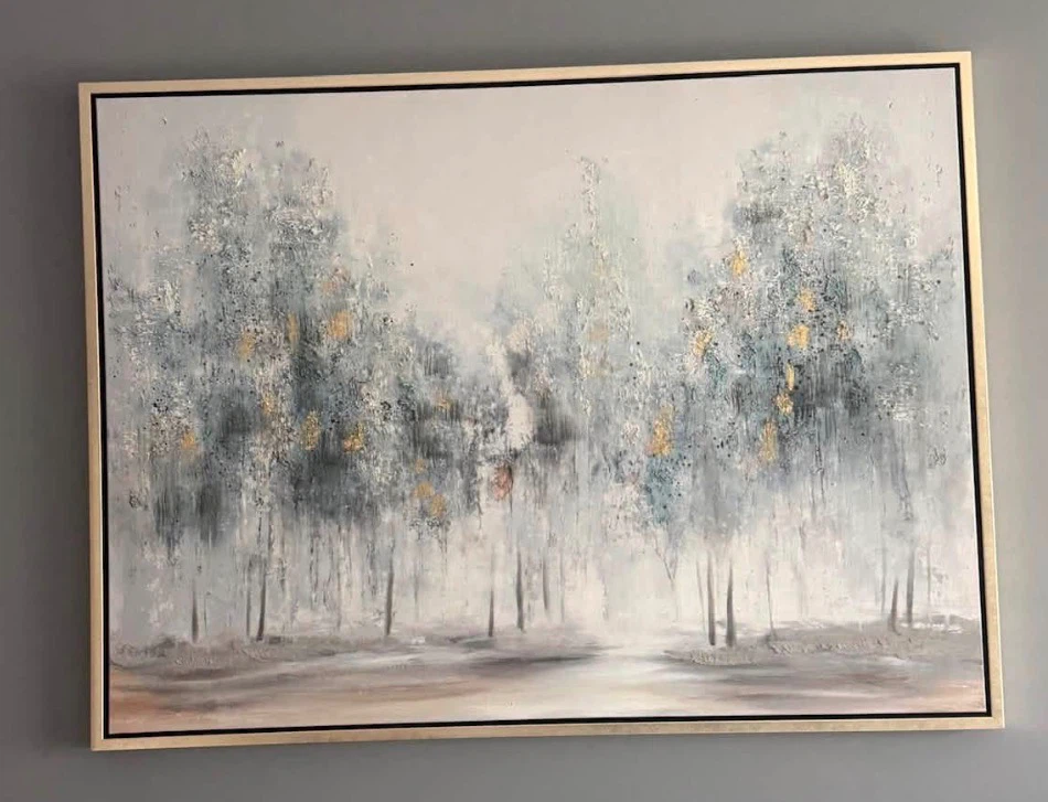 Textured Landscape Wall Art - Large Frame 35 inch x 47 inch