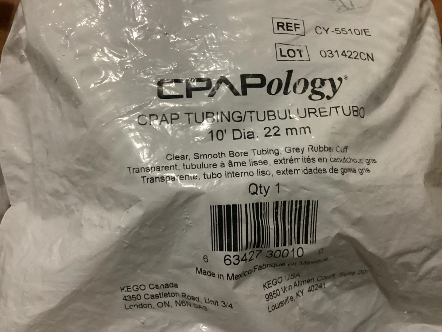 CPAPology CPAP Tubing - 10' Dia. 22 mm never used before! - photo 4