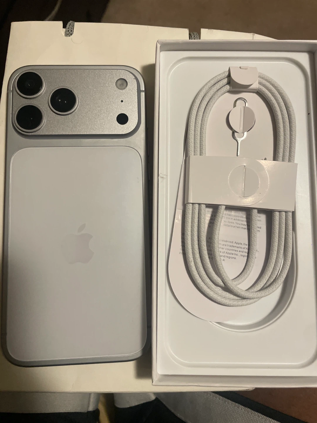Apple iPhone with Charging Cable