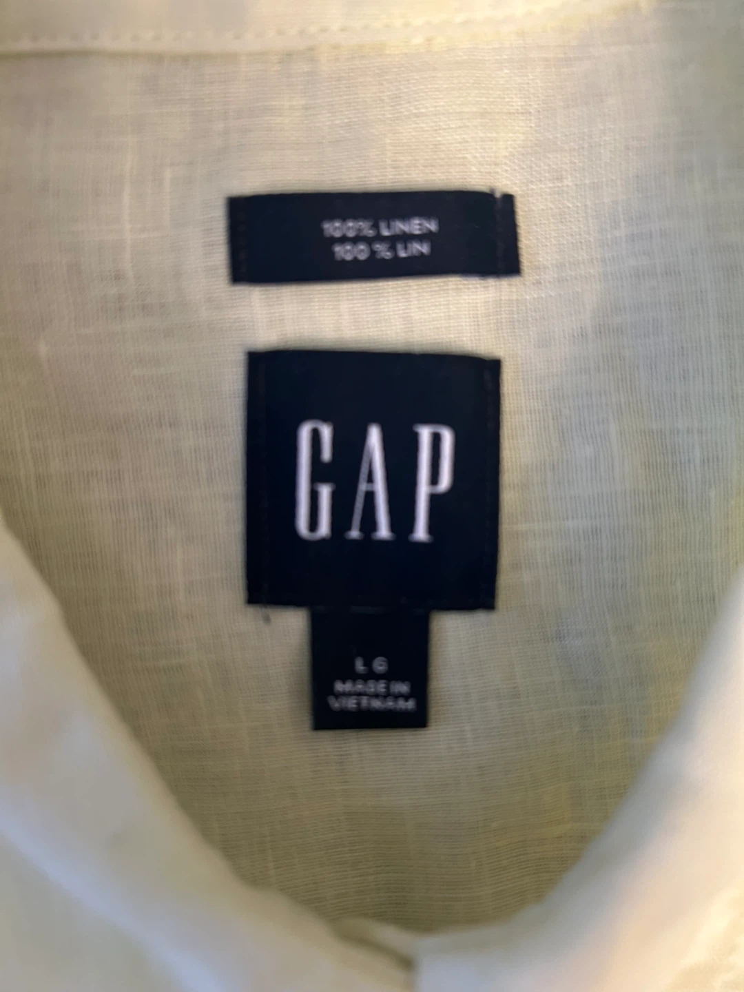 GAP 100% Linen Long Sleeve Button-Up Shirt - Large - photo 3