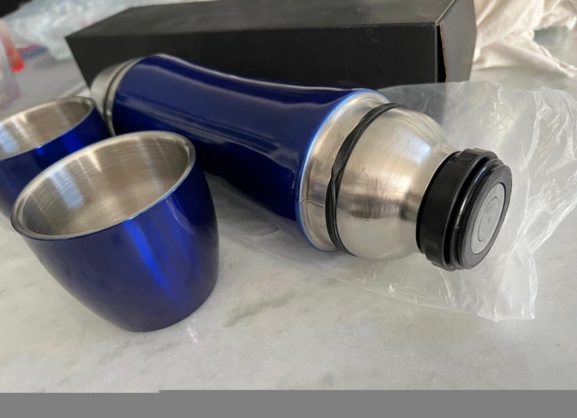 NEW Thermos with 2 Cups (brand new in box)