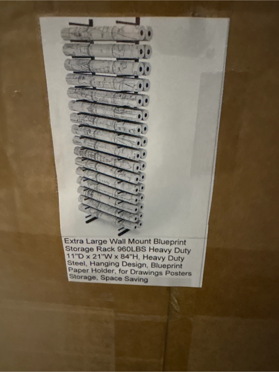 Extra Large Wall Mount Blueprint Storage Rack