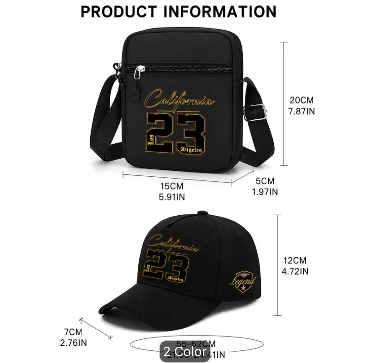 California 23 Set - Crossbody Bag & Baseball Cap
