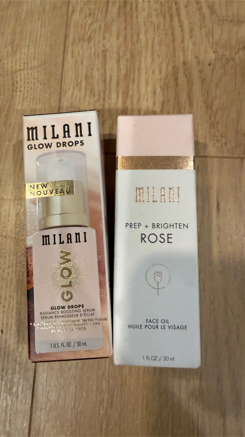 Milani Glow Drops Radiance Boosting Serum & Rose Face Oil