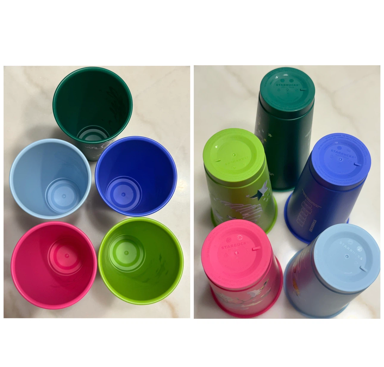 Brand new Set of 5 Starbucks Reusable cold cups Tumblers - photo 3