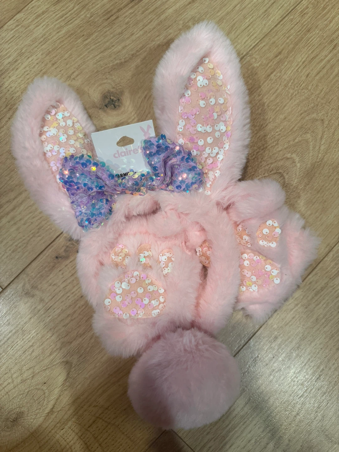 Claire's Pink Bunny Sequin Headband - photo 2