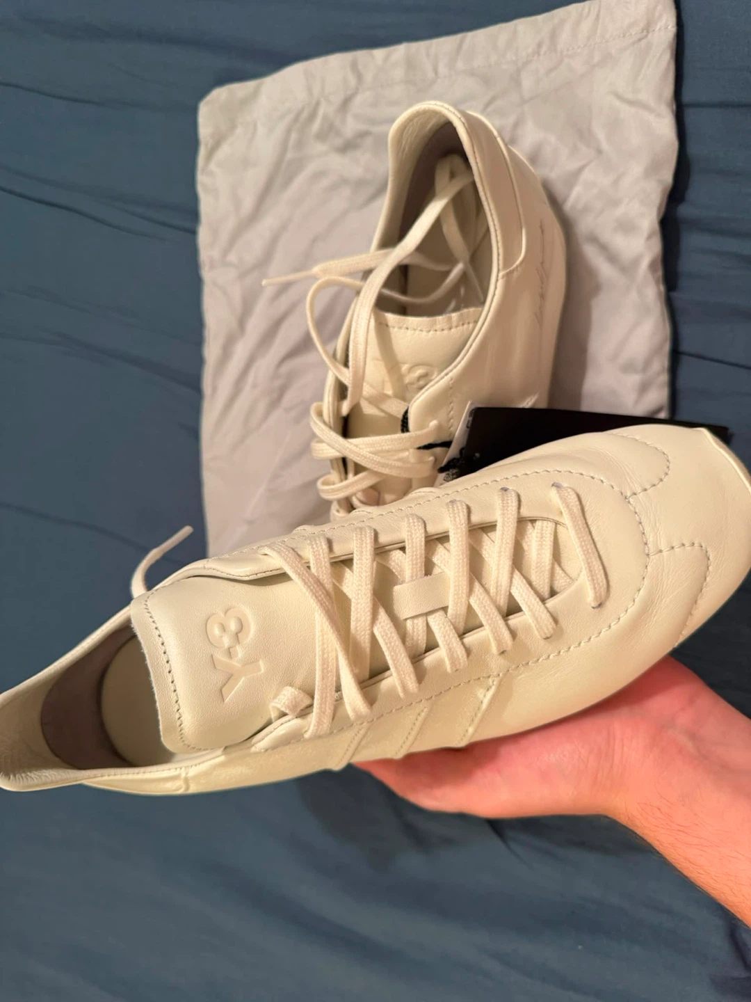 Y-3 White Leather Sneakers - photo 3