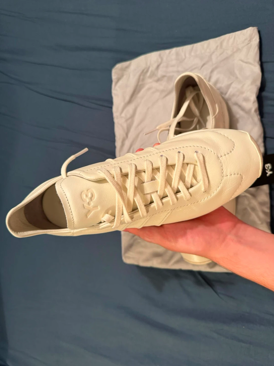 Y-3 White Leather Sneakers - photo 4