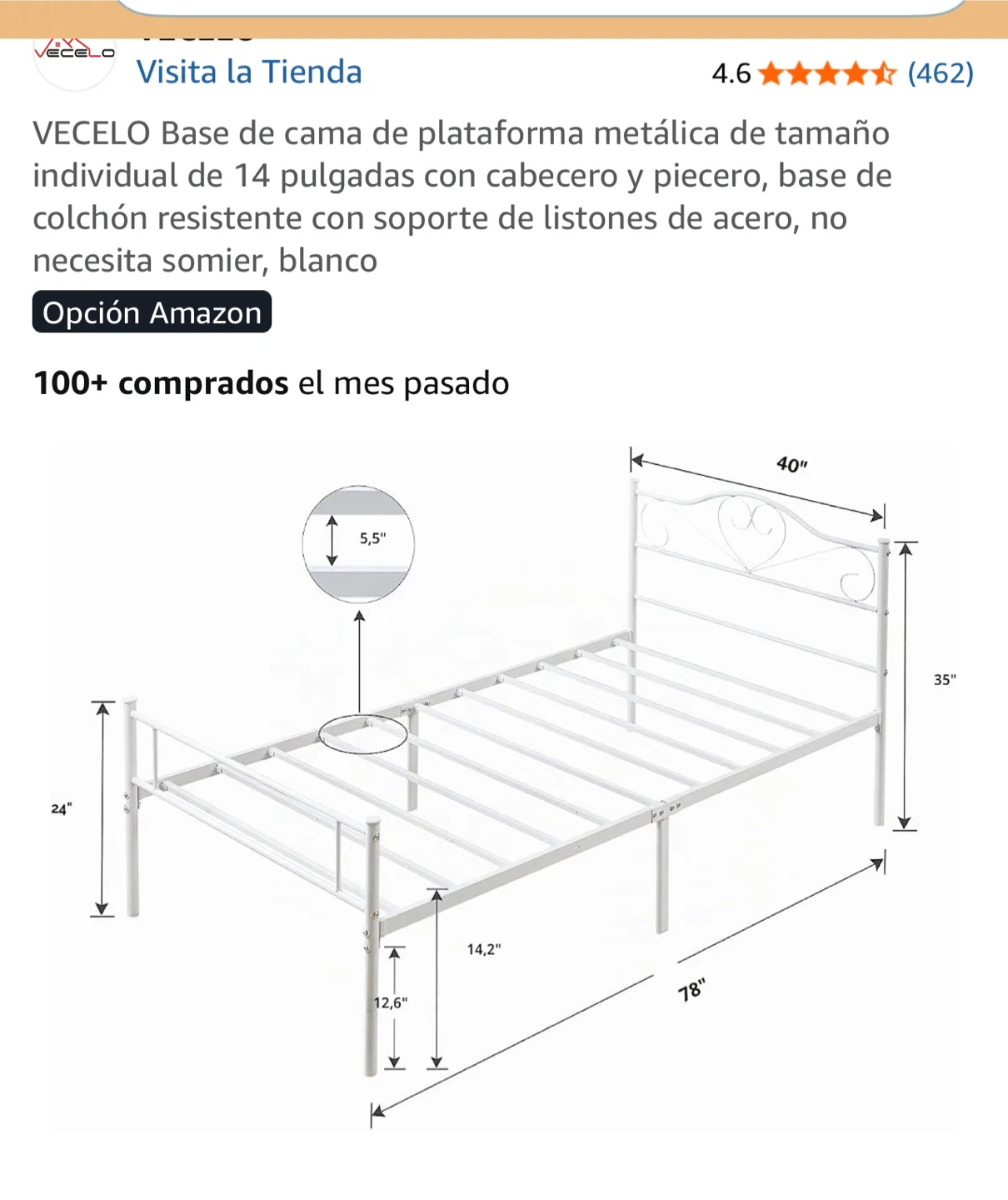 White Metal Twin Bed Frame with Heart Headboard - photo 2