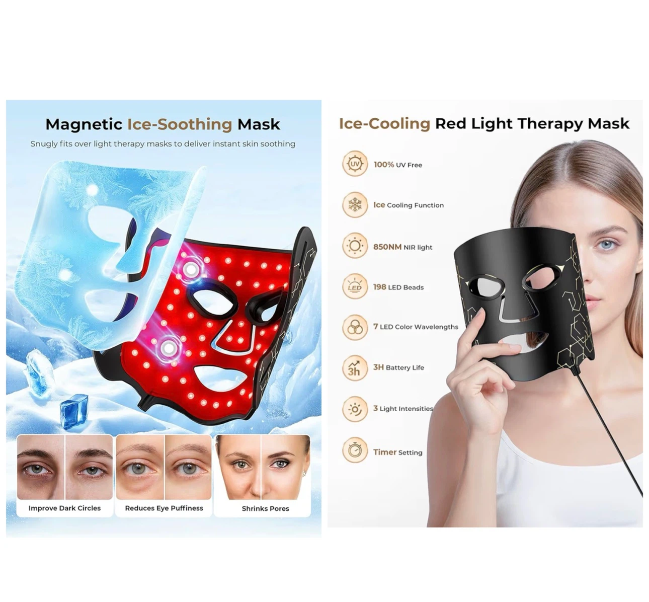 Brand new LED Light Therapy mask (E106A) for Face - photo 3