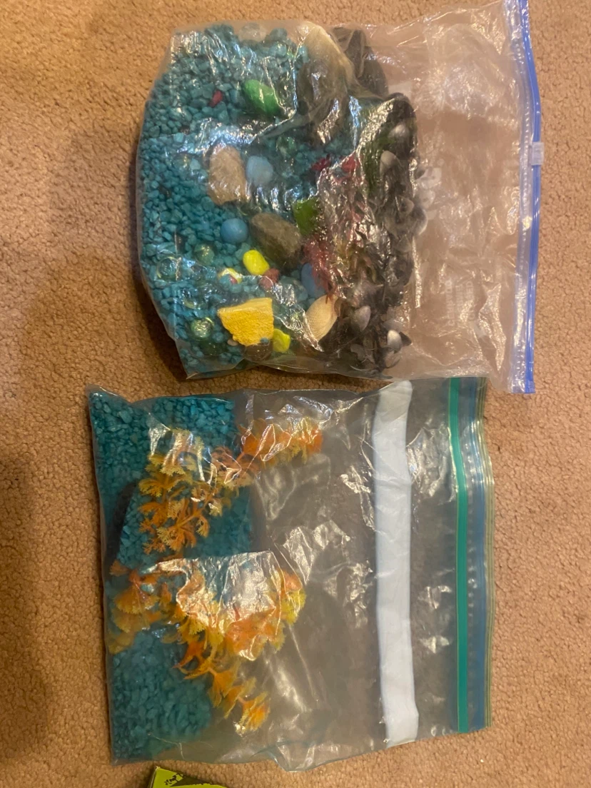 Aquarium Decor Gravel and Plants Set - photo 4