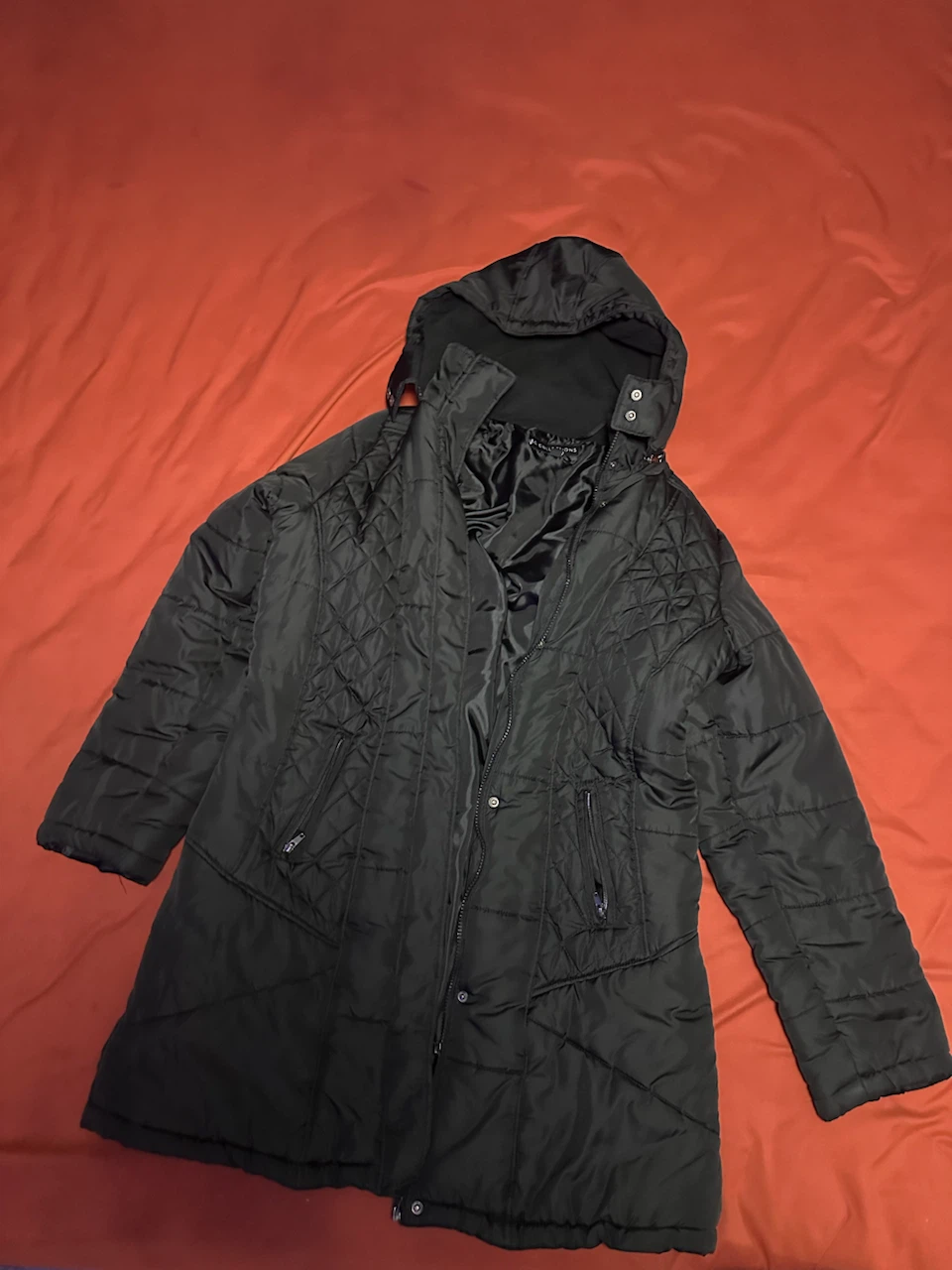 KC Collections Black Puffer Coat - Size L