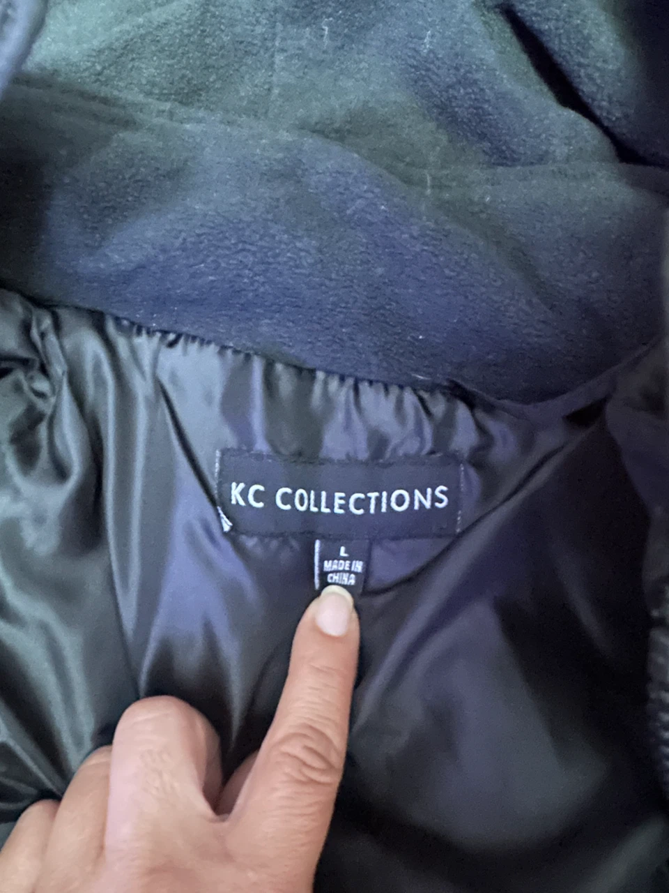 KC Collections Black Puffer Coat - Size L - photo 2