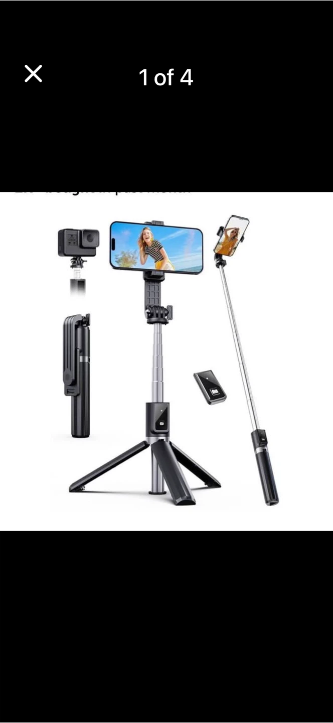 3-in-1 Extendable Selfie Stick Tripod with Bluetooth Remote