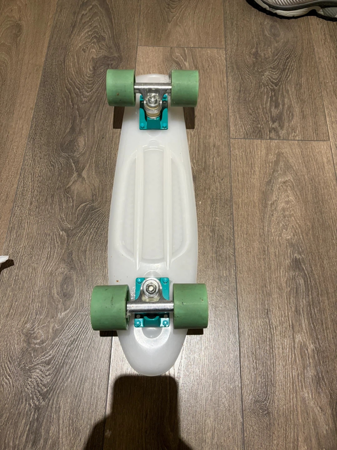 White & Turqoise Penny Board Skateboard - photo 3