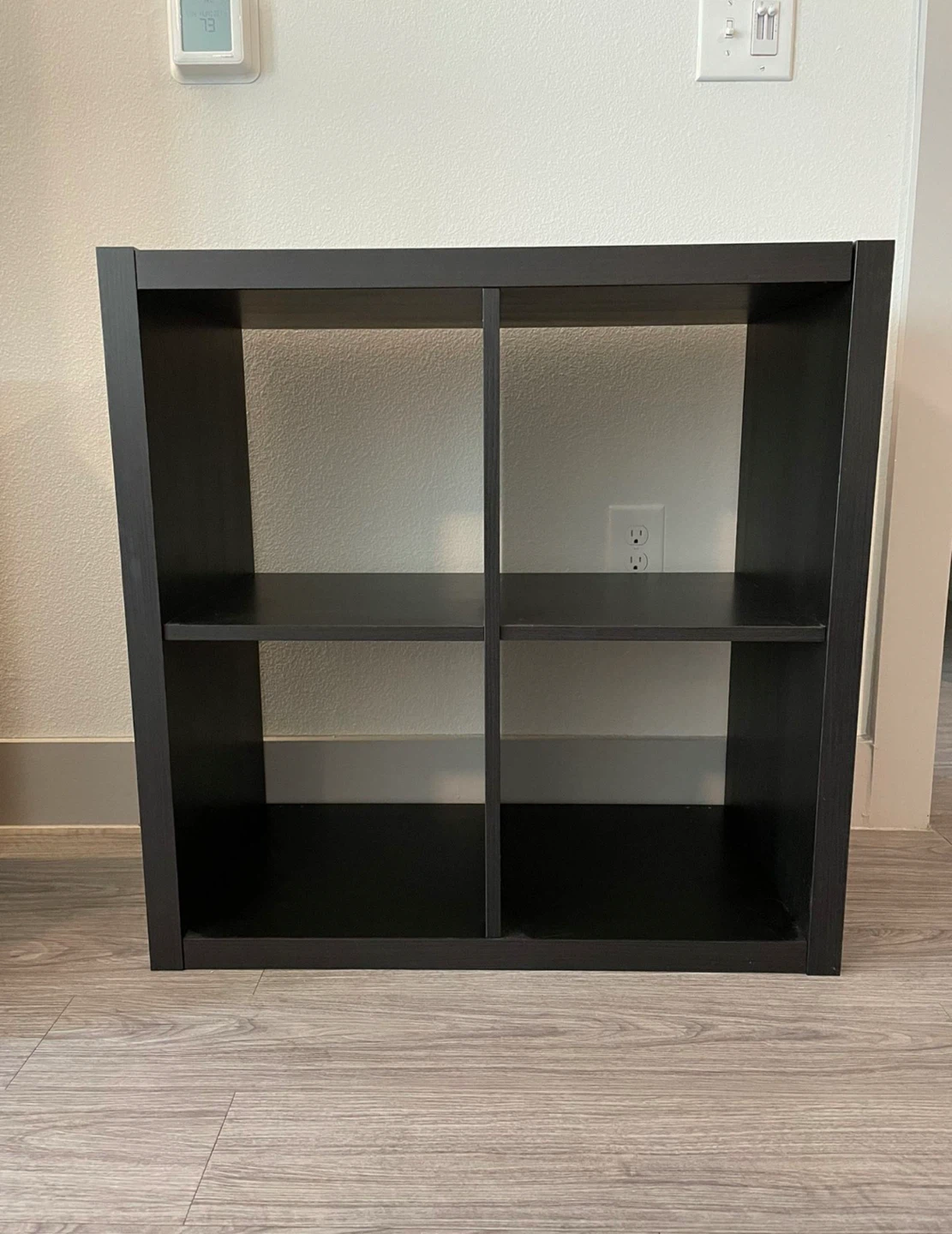 IKEA KALLAX 2x2 black brown shelf