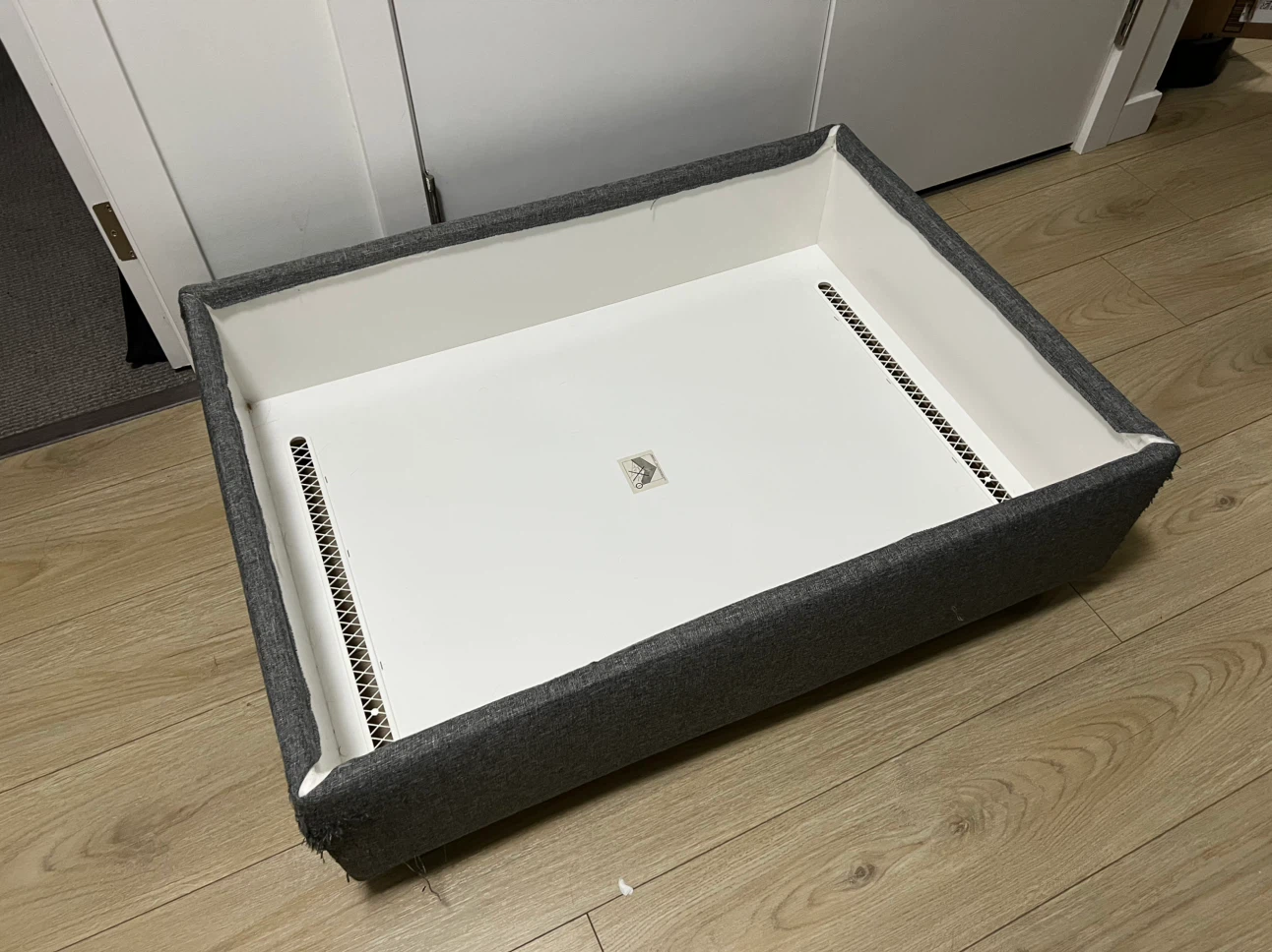 IKEA Finnala. Footstool with storage, Gunnared medium gray - photo 5