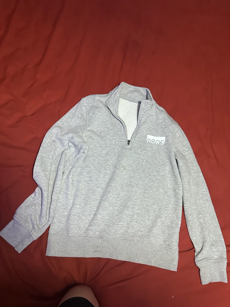 Michael Kors Grey 1/4 Zip Sweatshirt