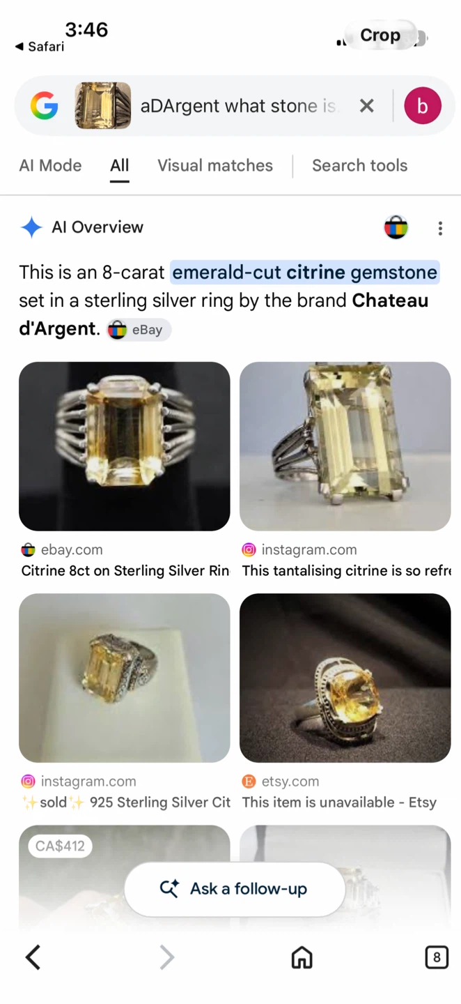 Sterling Silver Citrine Ring by Chateau DArgent - photo 5