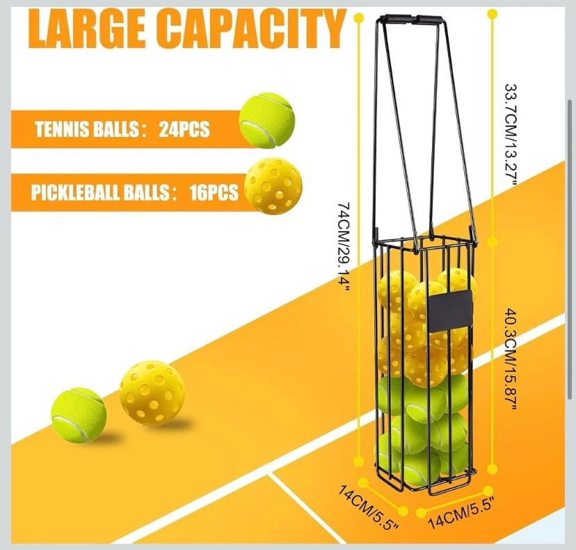 New Portable Tennis Ball Pickleball Hopper - photo 2