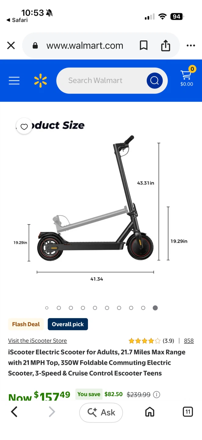 isinwheel Electric Scooter for Adults - photo 2