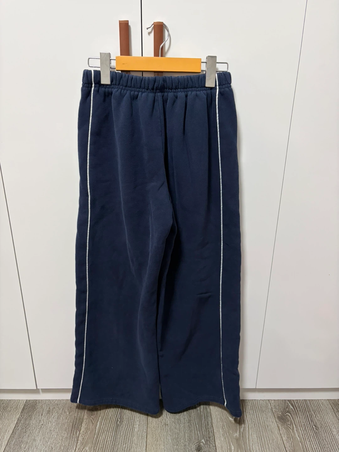 Navy Blue Sweatpants with White Piping - photo 2