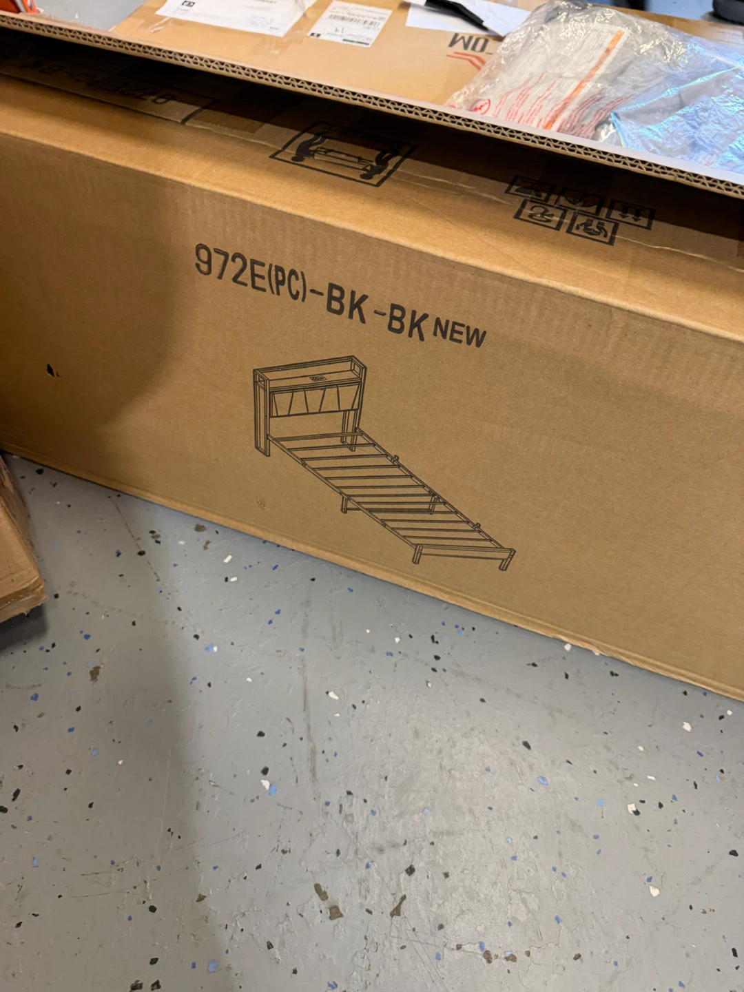 New Bed Frame Box 972E(PC)-BK-BK