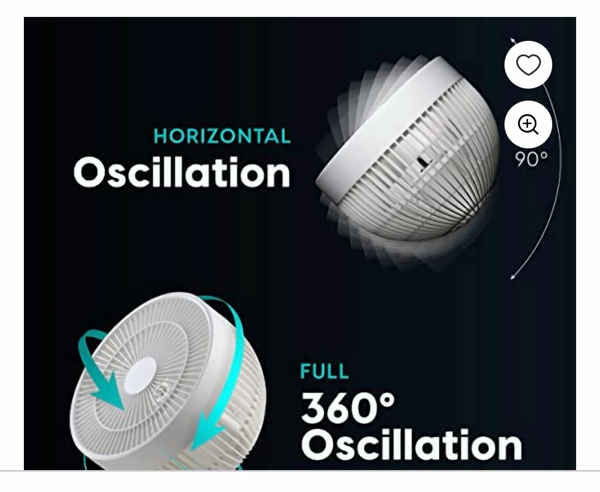 WOOZOO 360° Pedestal Fan with Remote - photo 2